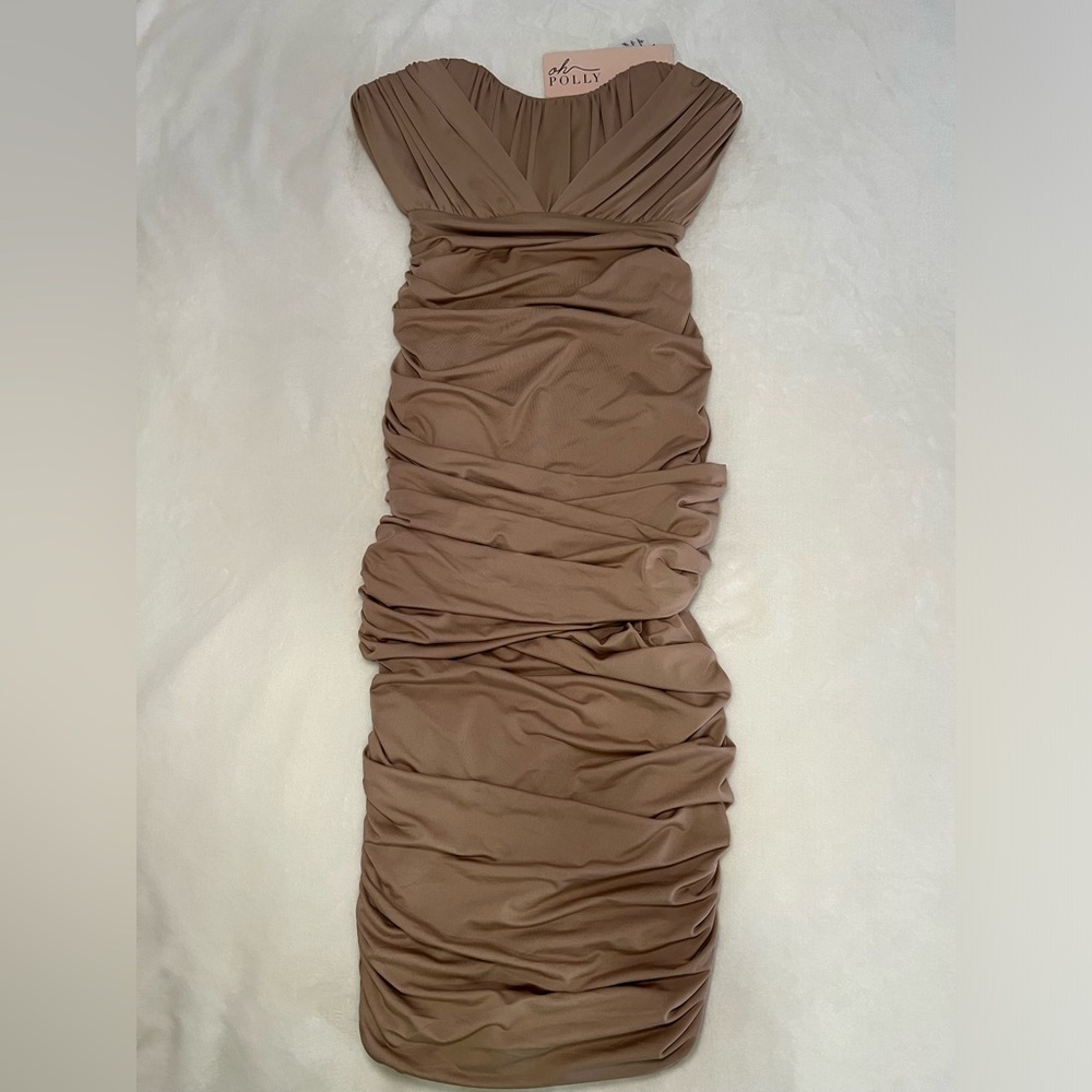 Oh Polly Ruched Midi Dress